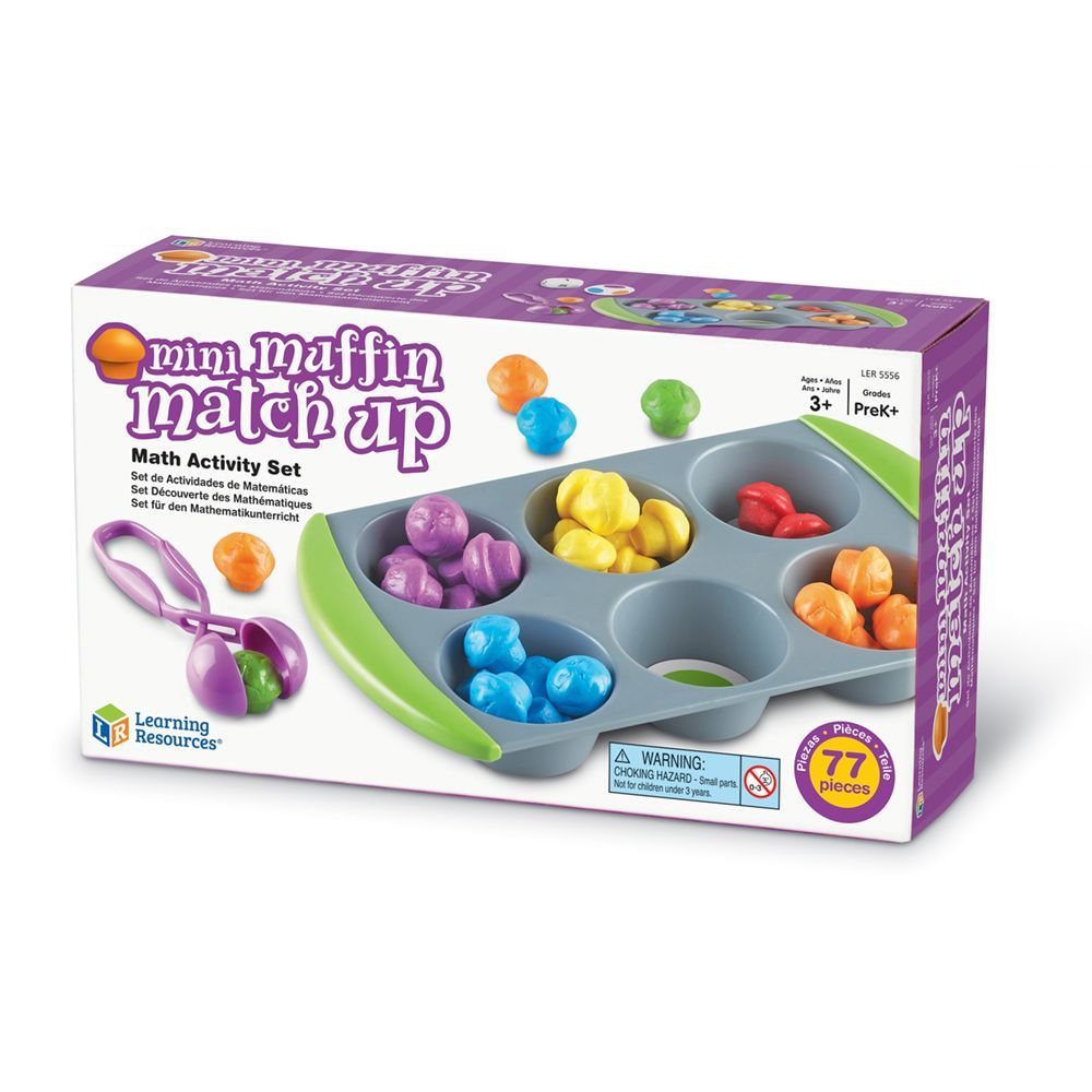 Learning Resources - Mini Muffin Match Up Counting Toy Set - 76Pcs