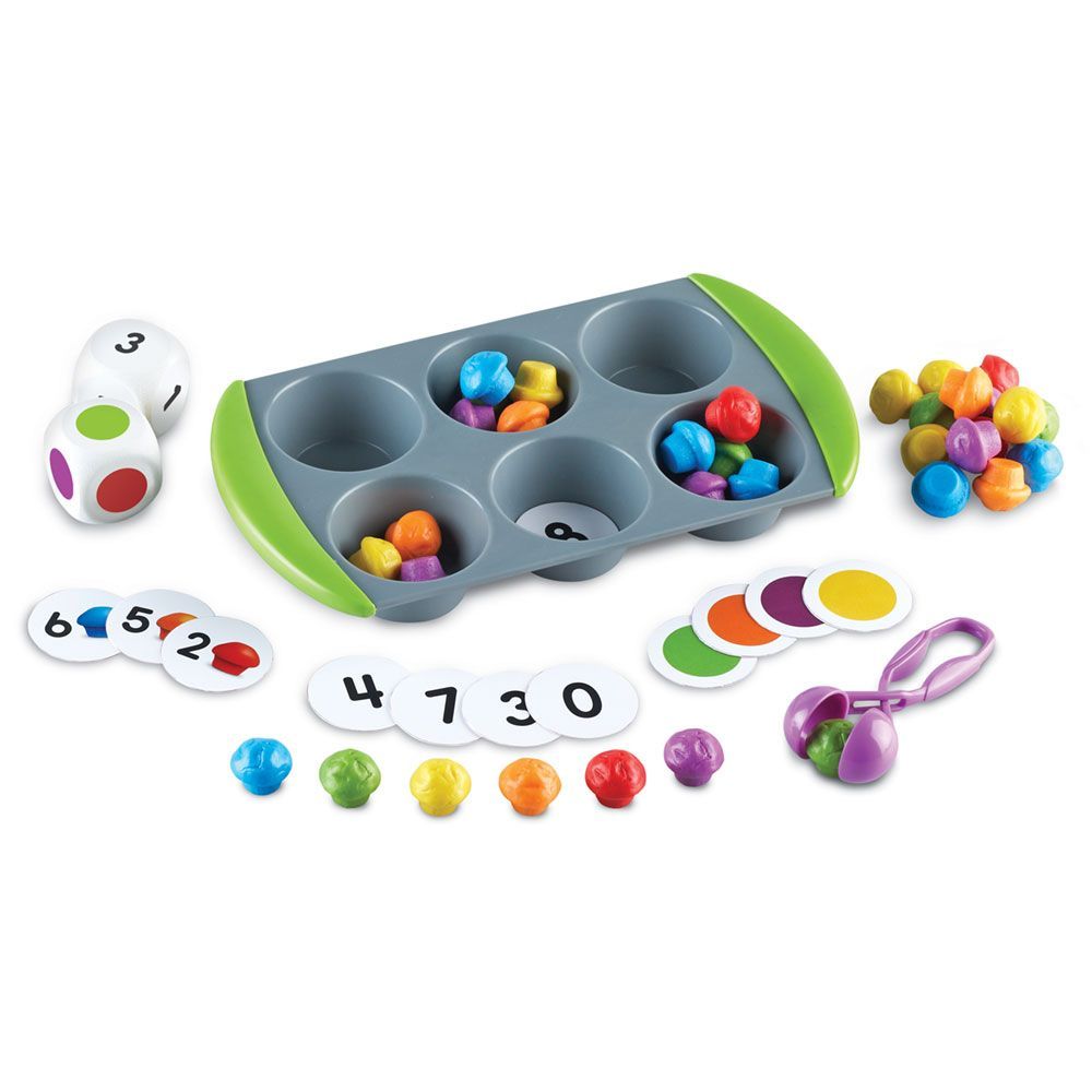 Learning Resources - Mini Muffin Match Up Counting Toy Set - 76Pcs