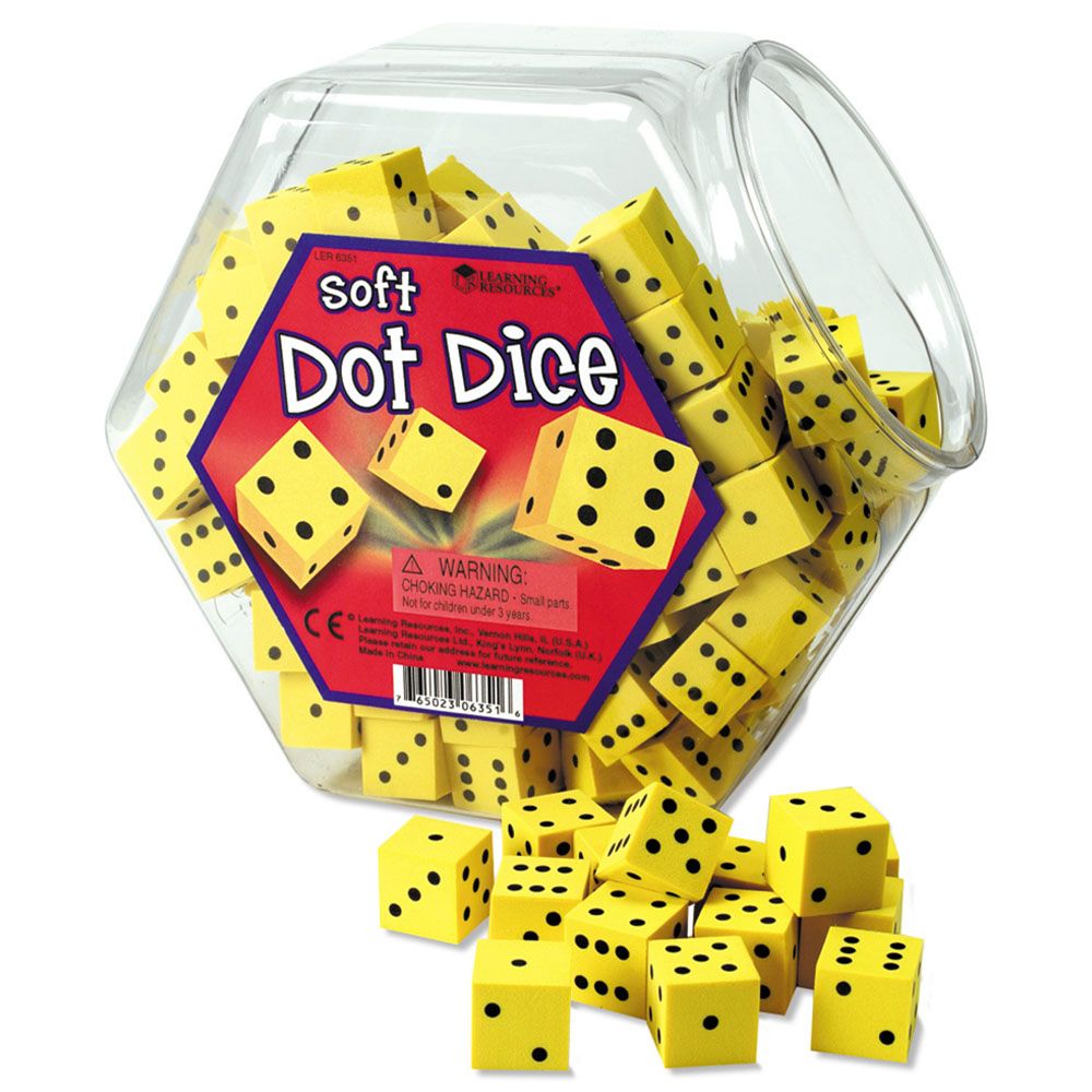 Learning Resources - Set of 200 Soft Foam Dot Dice