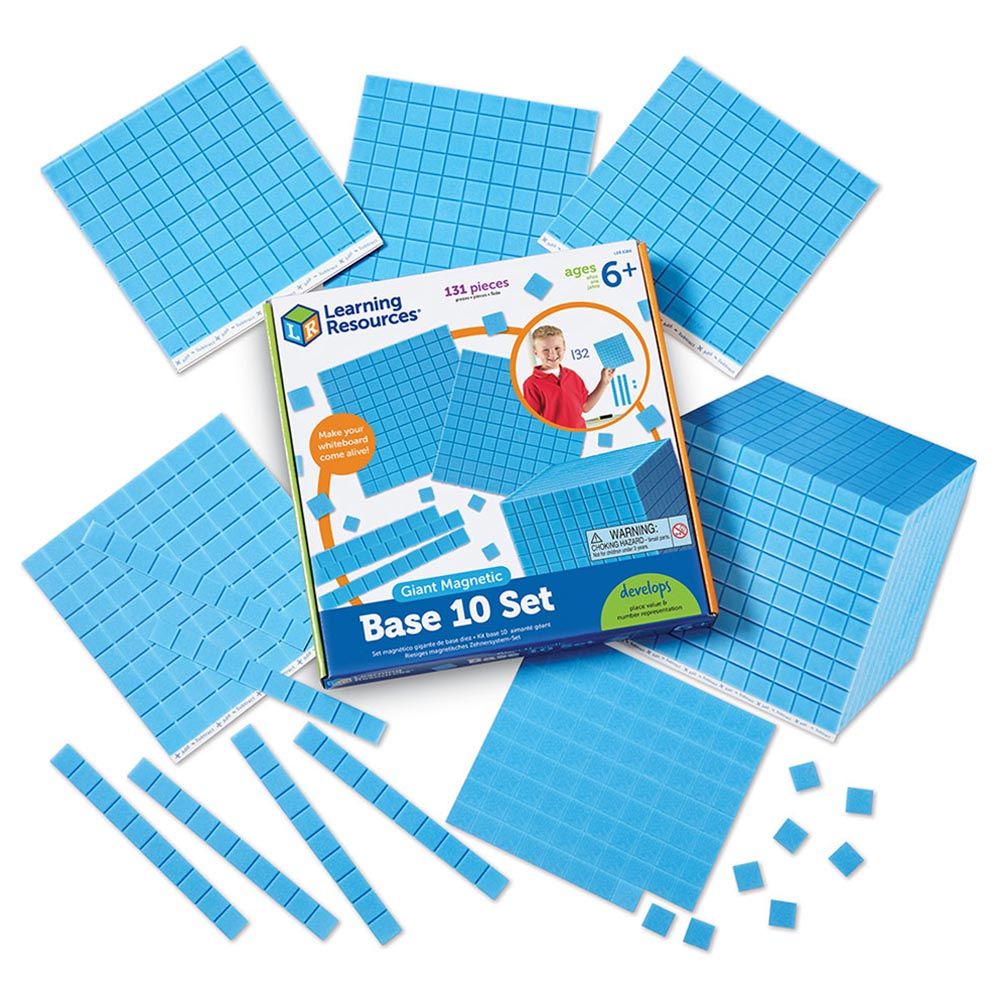 Learning Resources - Giant Magnetic Base Ten Set - 131pcs