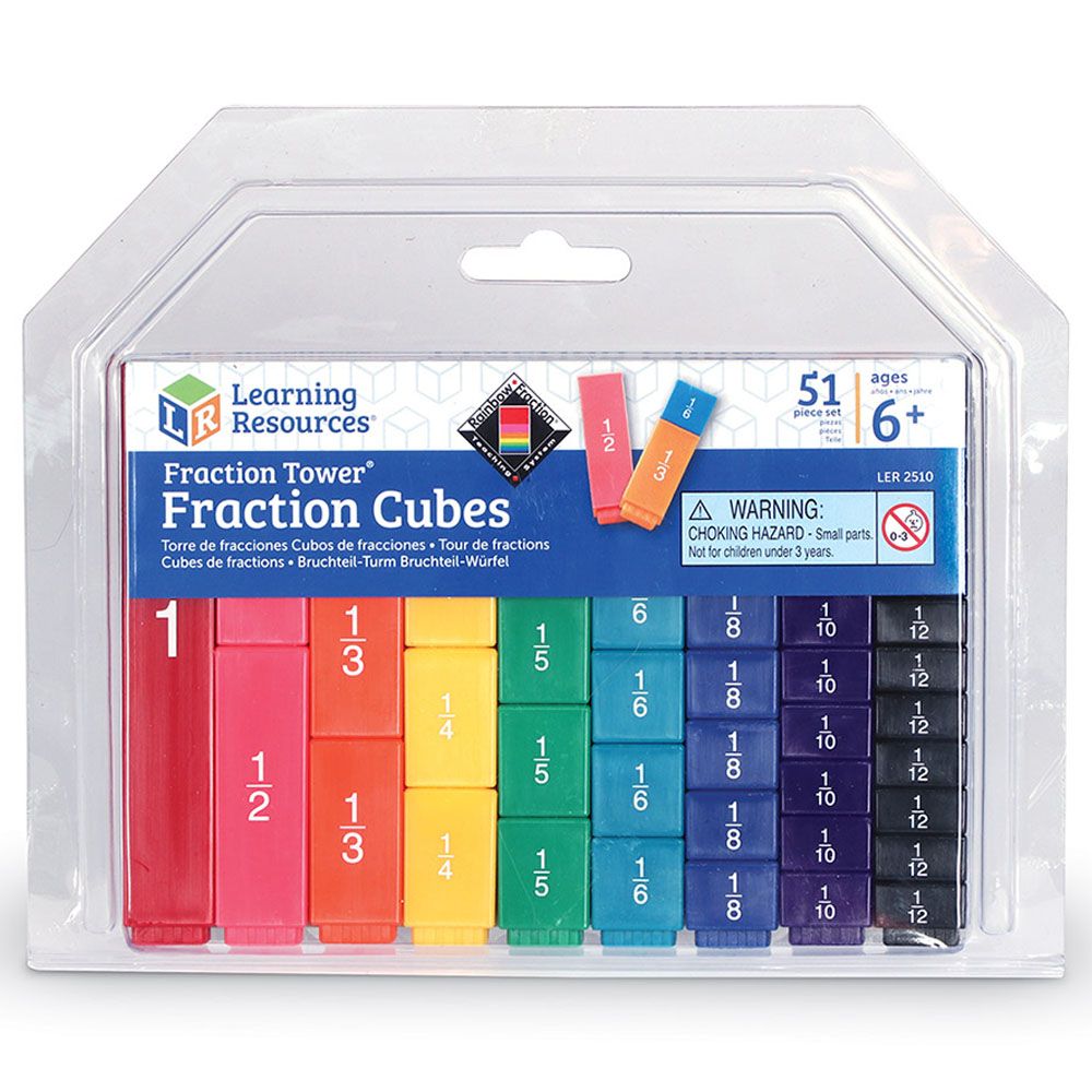 Learning Resources - Fraction Tower Fraction Cubes