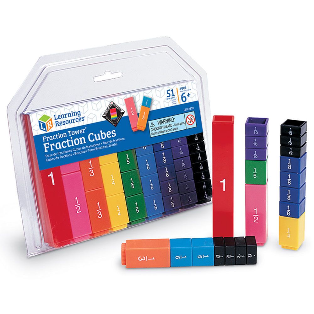 Learning Resources - Fraction Tower Fraction Cubes