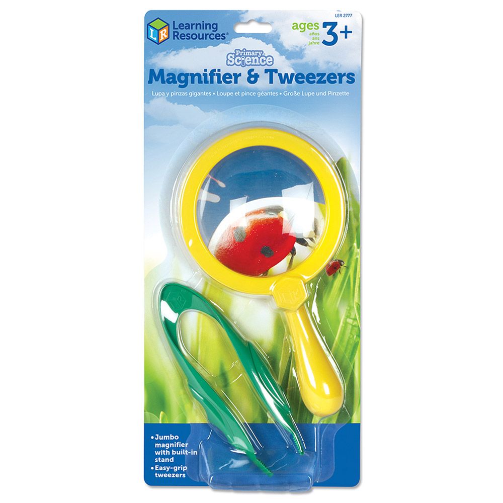 Learning Resources - Magnifier & Tweezer Set - Assorted 1pc