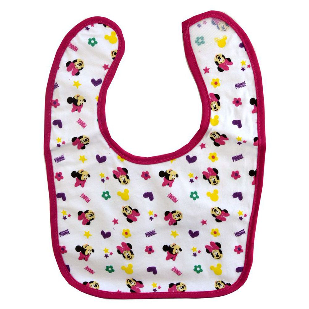 Disney - Minnie Cotton Bibs 2pcs - Pink