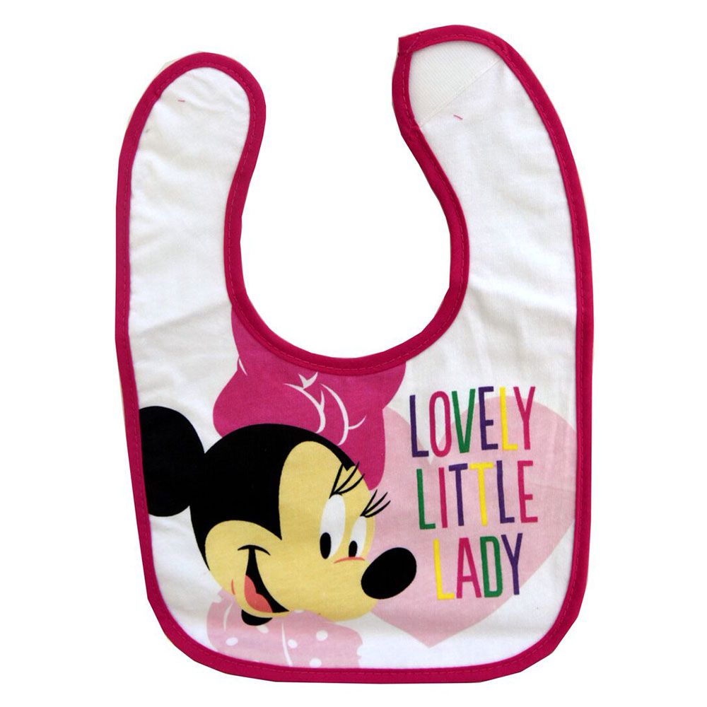 Disney - Minnie Cotton Bibs 2pcs - Pink