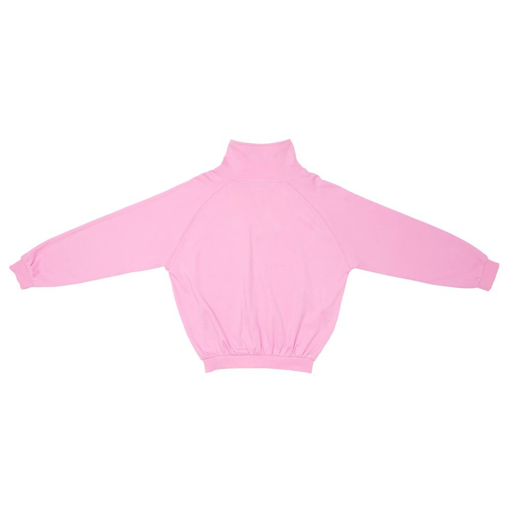 Aiko - Girls Long Sleeve Zipper Sweat Top - Pink