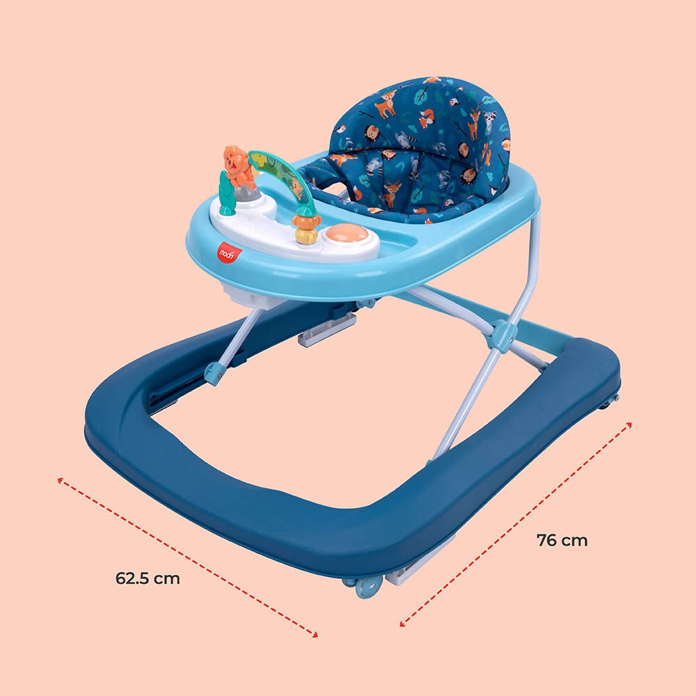 Moon - Stride Height Adjustable Walker With Music - Dark Blue