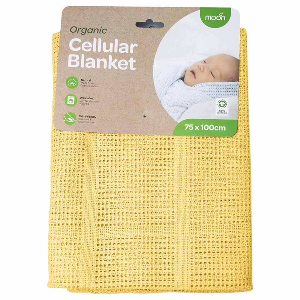 Moon - Organic Cellular Blanket - Yellow - 75x100 cm