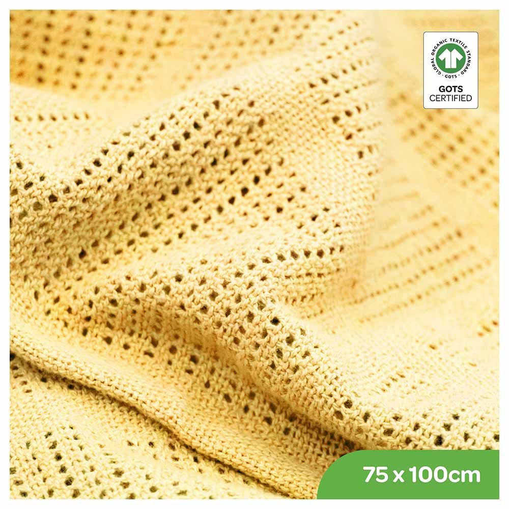 Moon - Organic Cellular Blanket - Yellow - 75x100 cm