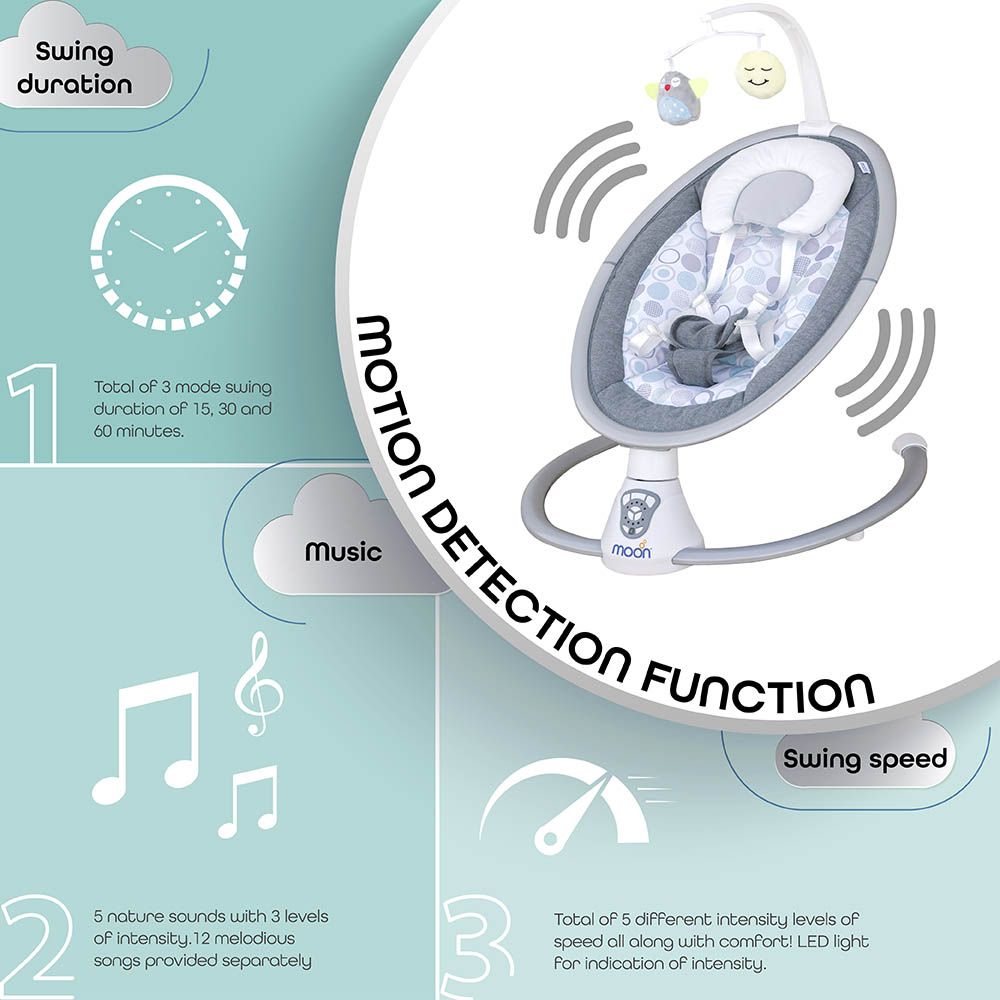 Moon - Musical Baby Electric Swing - Circle