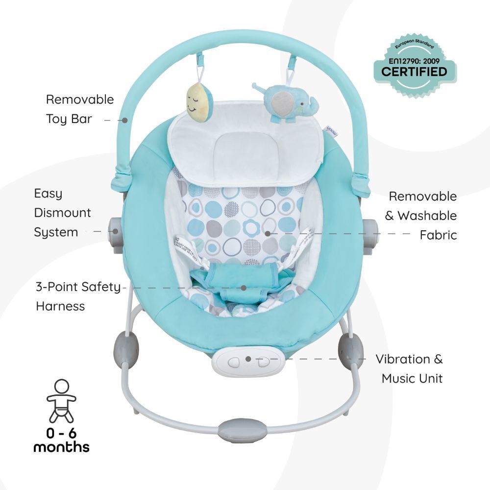 Moon - Hopper Baby Bouncer - Blue