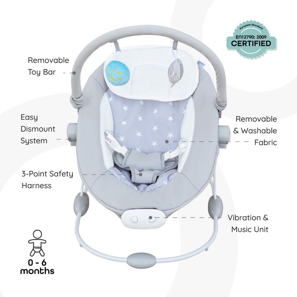 Moon - Hopper Baby Bouncer - Light Grey