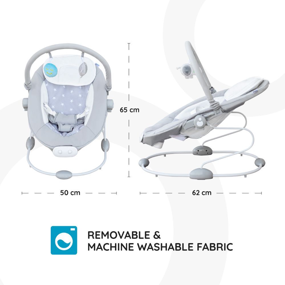 Moon - Hopper Baby Bouncer - Light Grey