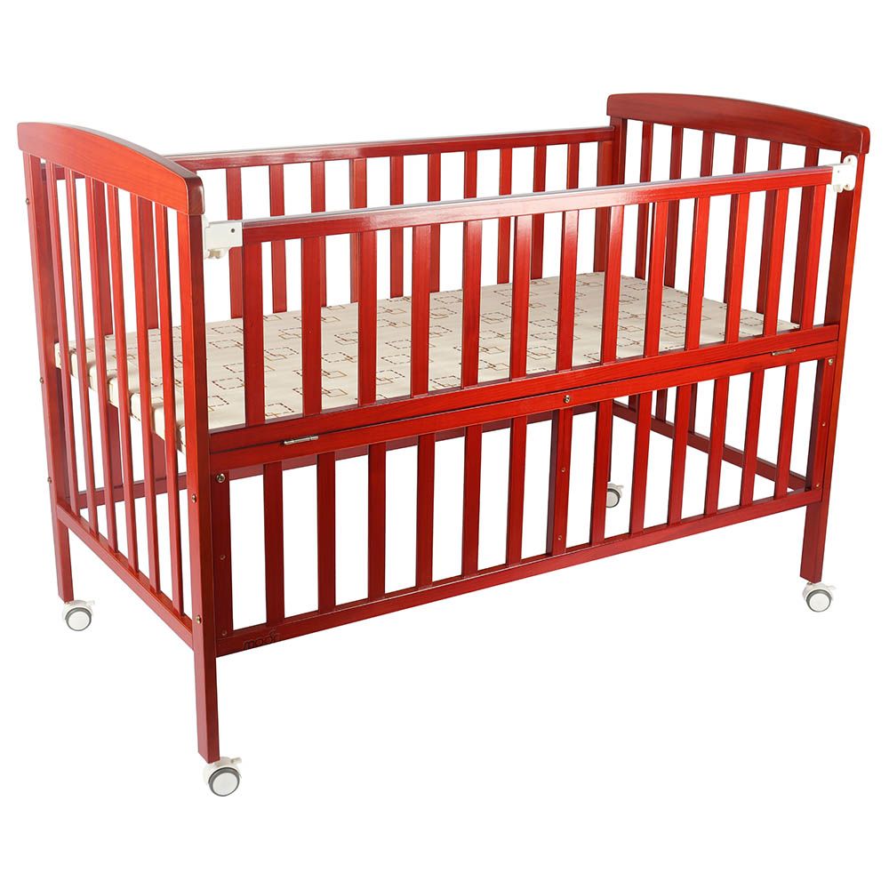 Moon - Wooden Portable Crib 129x69x96cm - Brown