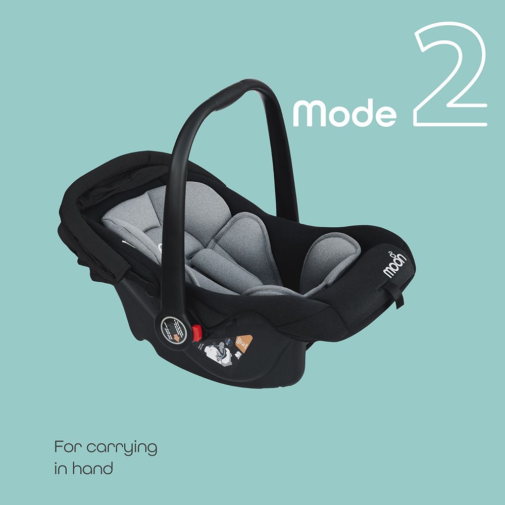 Moon - Bibo Baby Carrier/Car Seat - Black