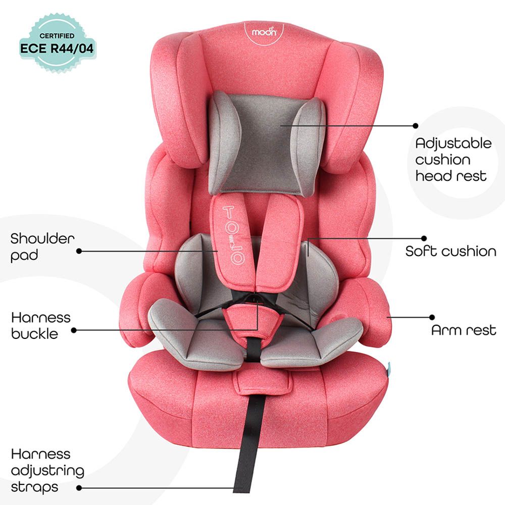 Moon - Tolo Car Seat - Group 1/2/3 - Pink