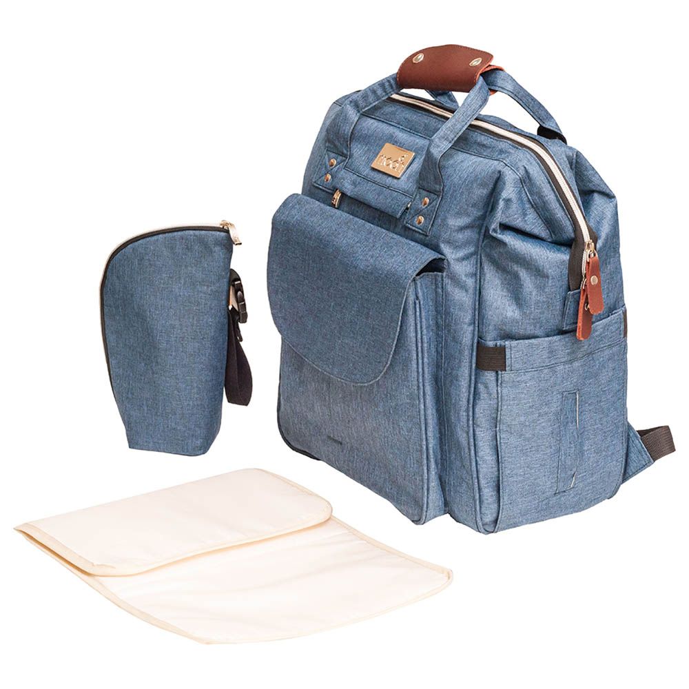 Moon - Denise Diaper Backpack - Blue Fabric