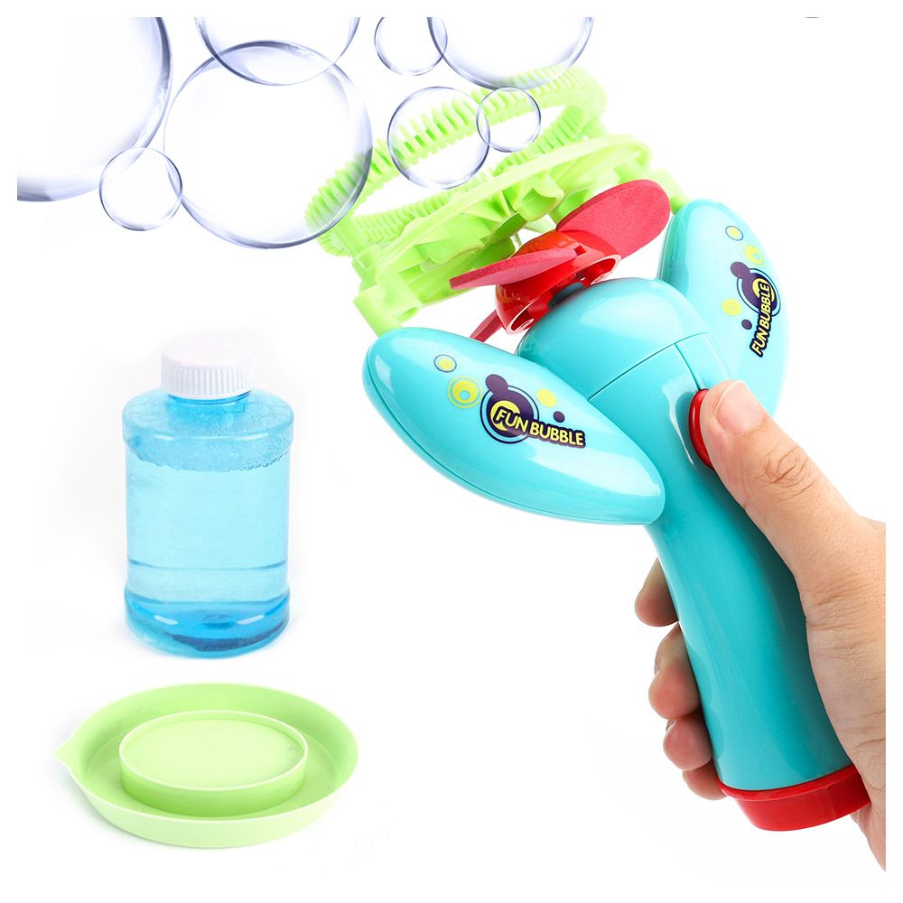 Moon - Bubble Burst Toy - Blowing Bubble Maker - Blue