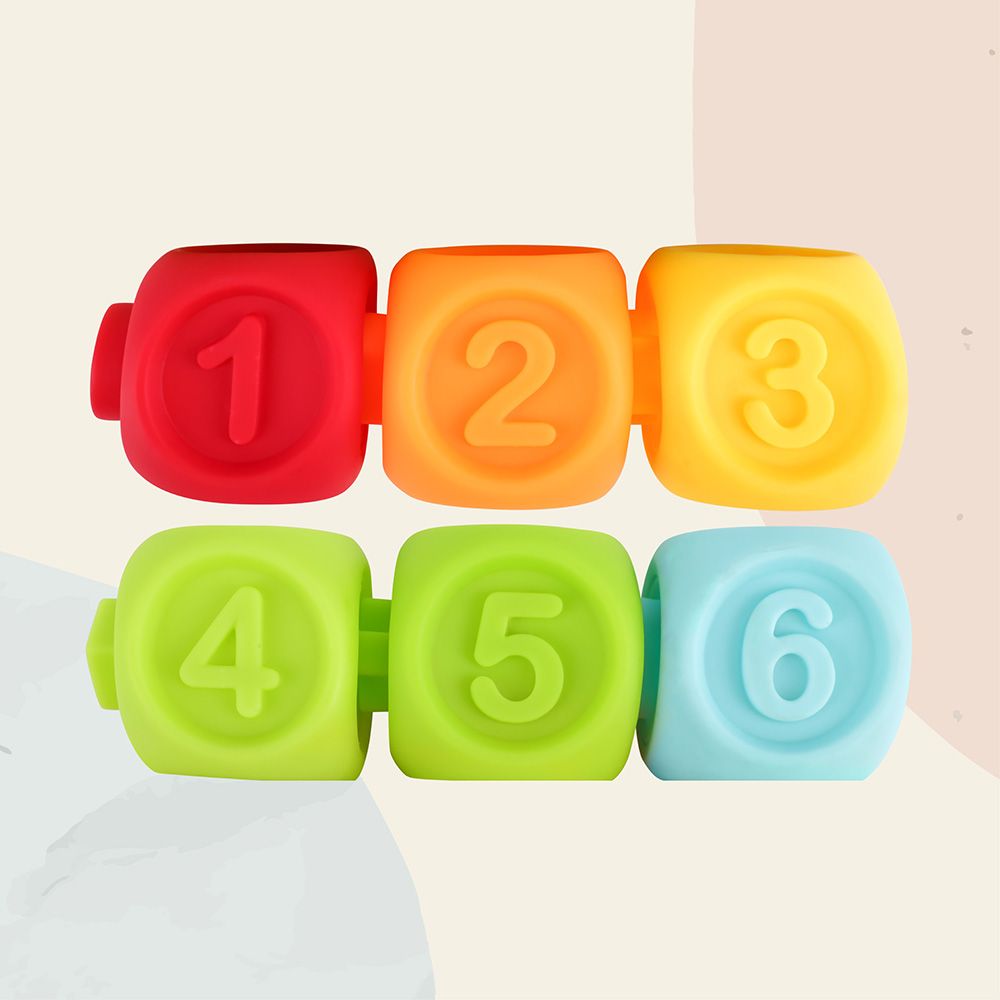 Moon - Number Block Cubes & Animal Educational Toy 8pc-Set