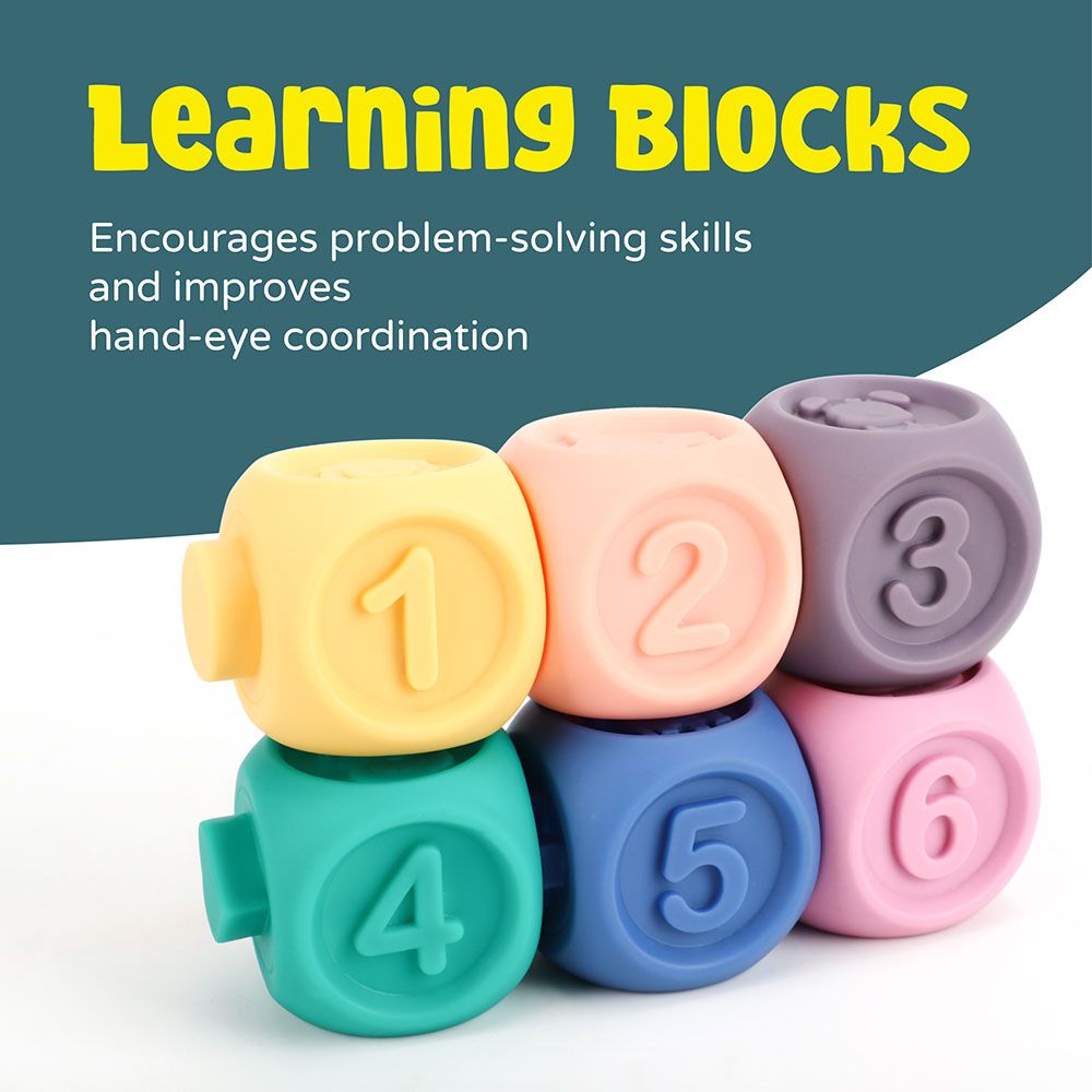 Moon - Baby Educational Cubes With Number Block 16pc-Set