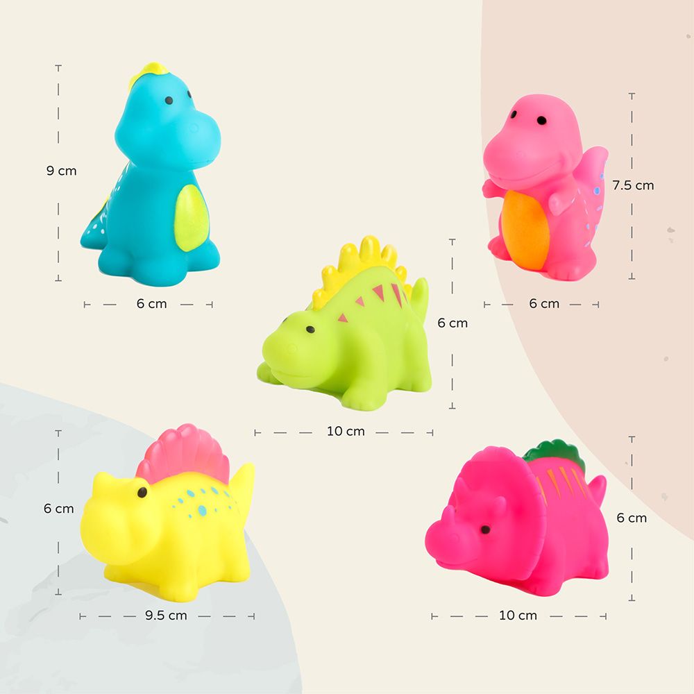 Moon - Dino Baby Bath Toys - 5 pcs