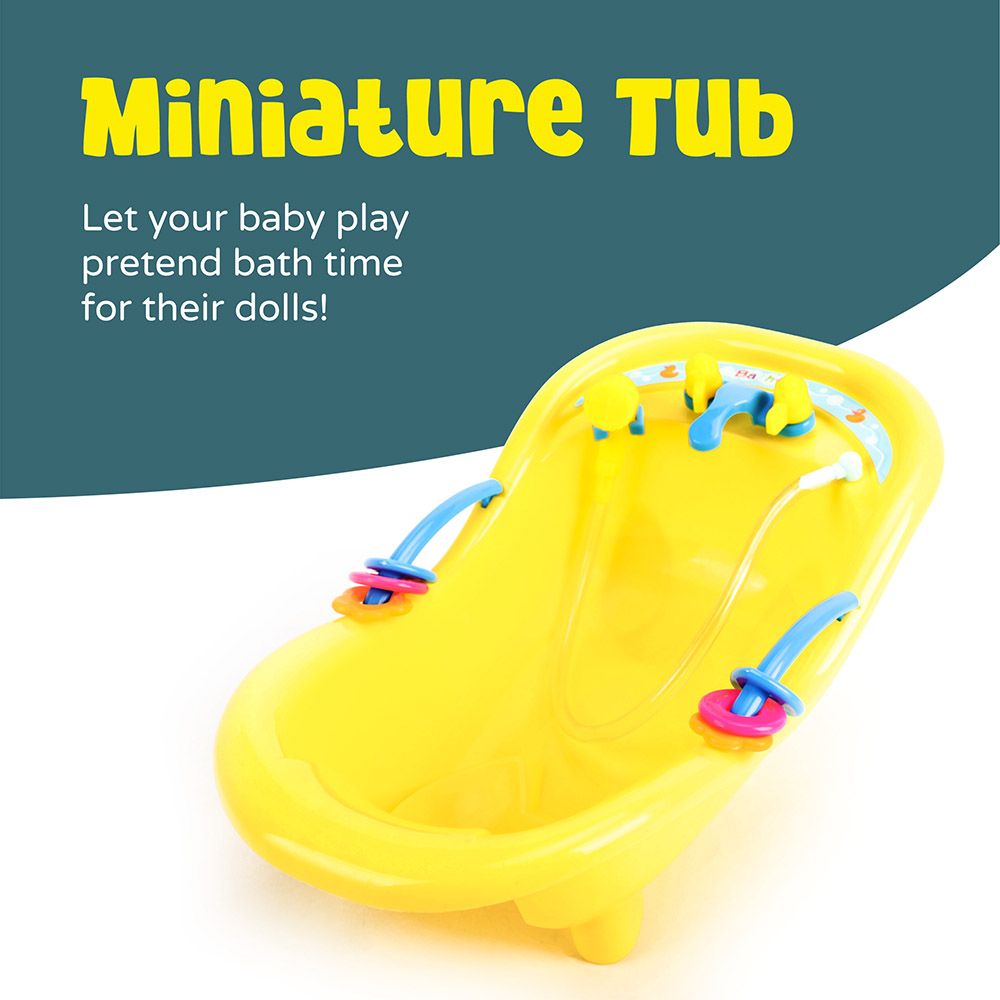 Moon - Mini Bath Tub Toy - Yellow - 5 pcs