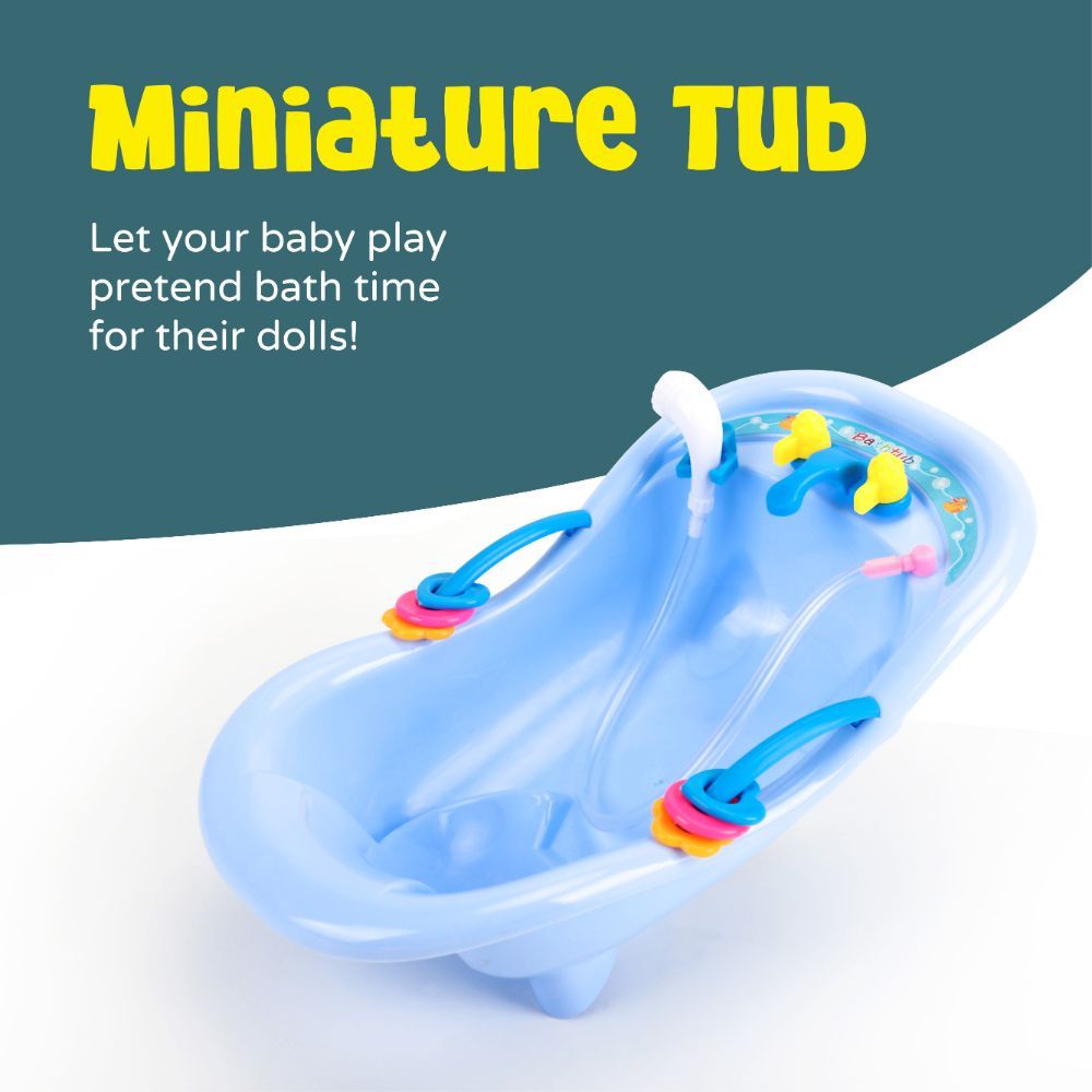 Moon - Mini Bath Tub Toy - Blue - 5pcs