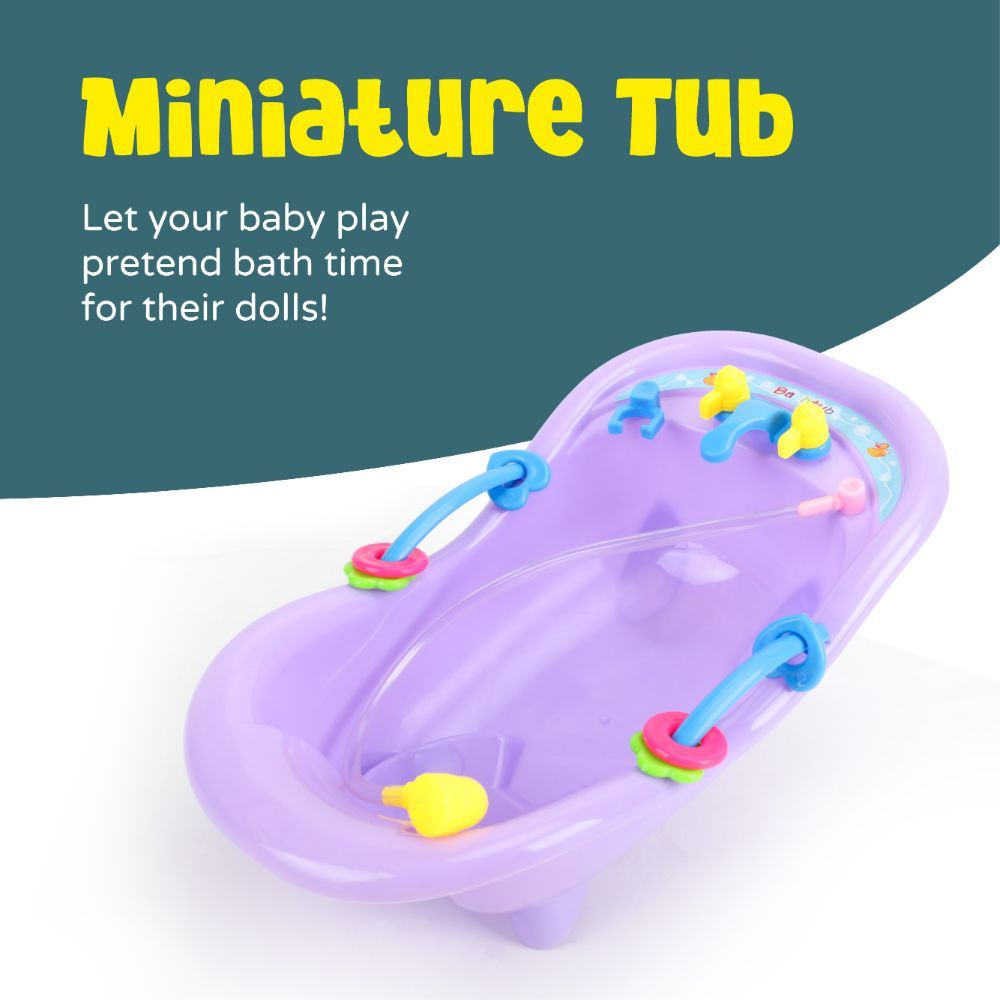 Moon - Mini Bath Tub Toy - Purple - 5pcs