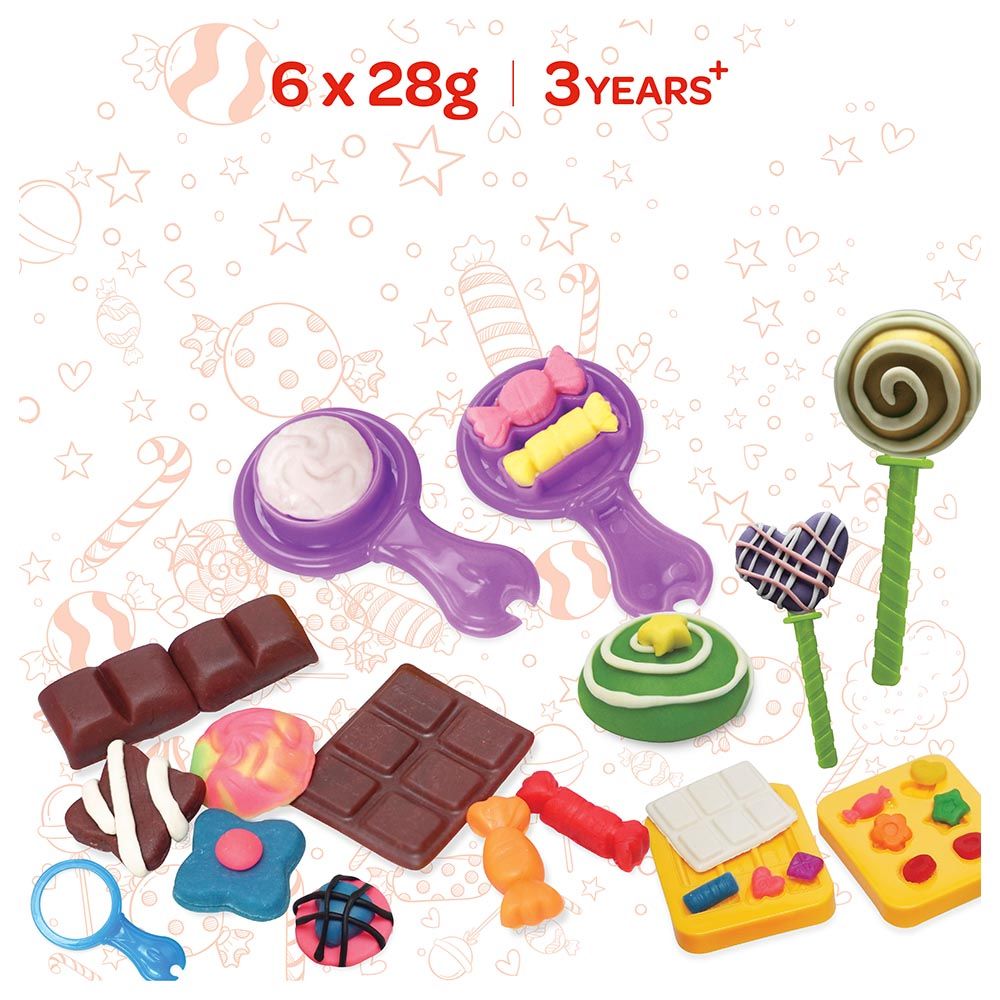 Moon - Dough Creation Candies Set - 6pcs - 28g