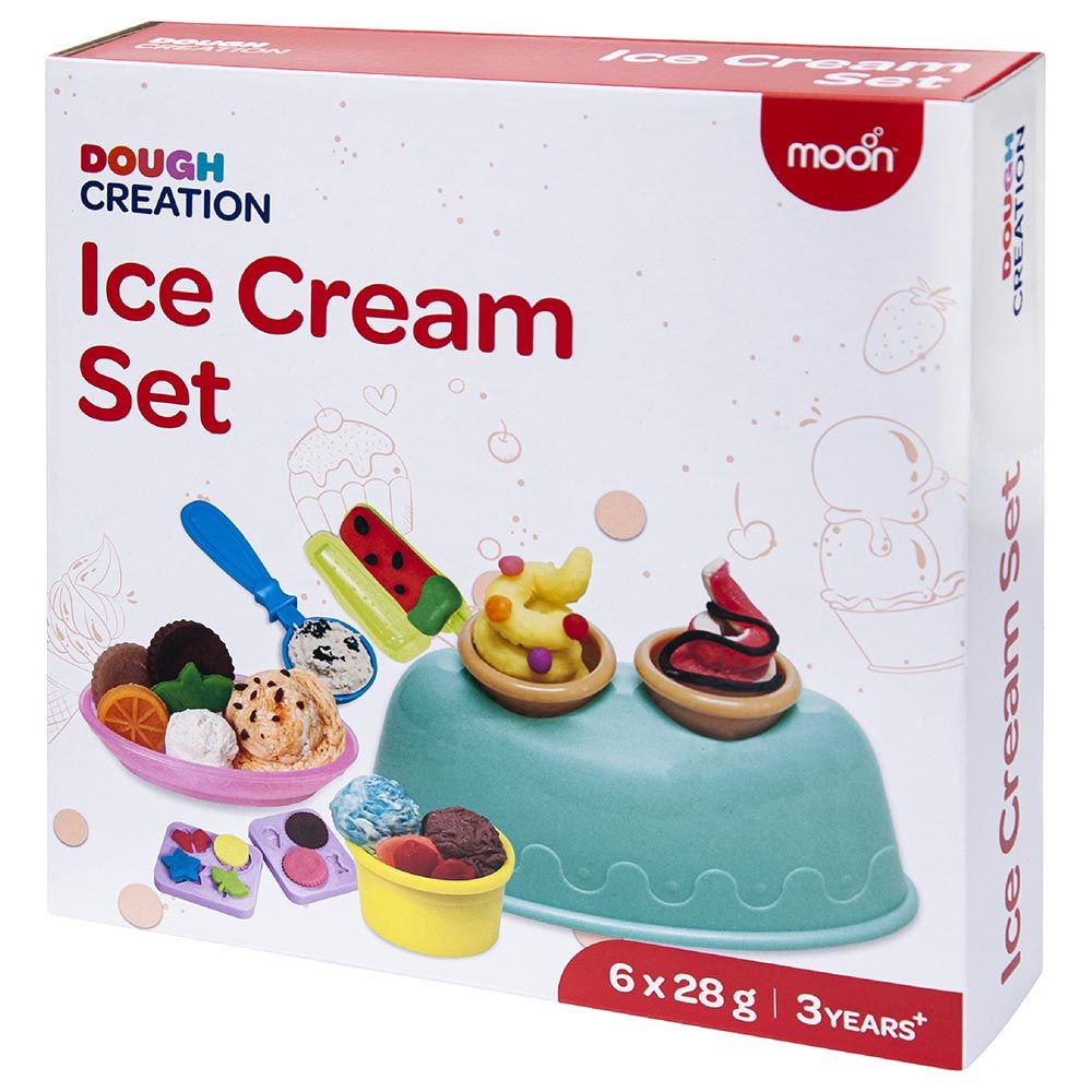 Moon - Dough Creation Ice Cream Set - 6pcs - 28g