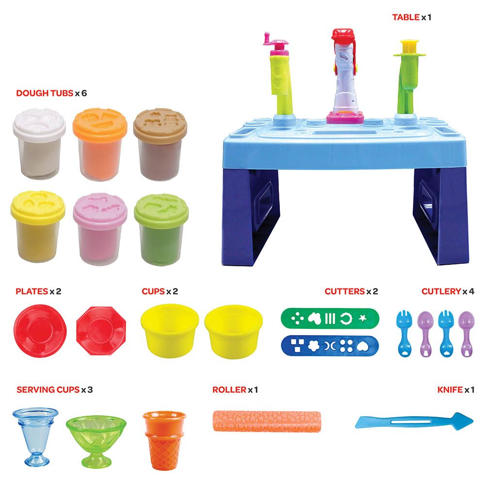 Moon - Dough Creation Ice Cream Table Set - 6pcs - 56g