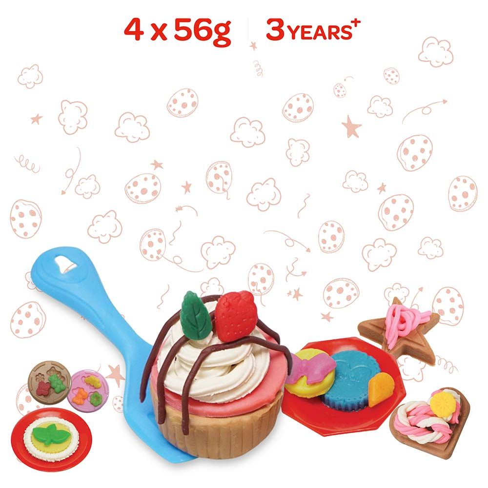 Moon - Dough Creation Cookie Shop Set - 4pcs - 56g