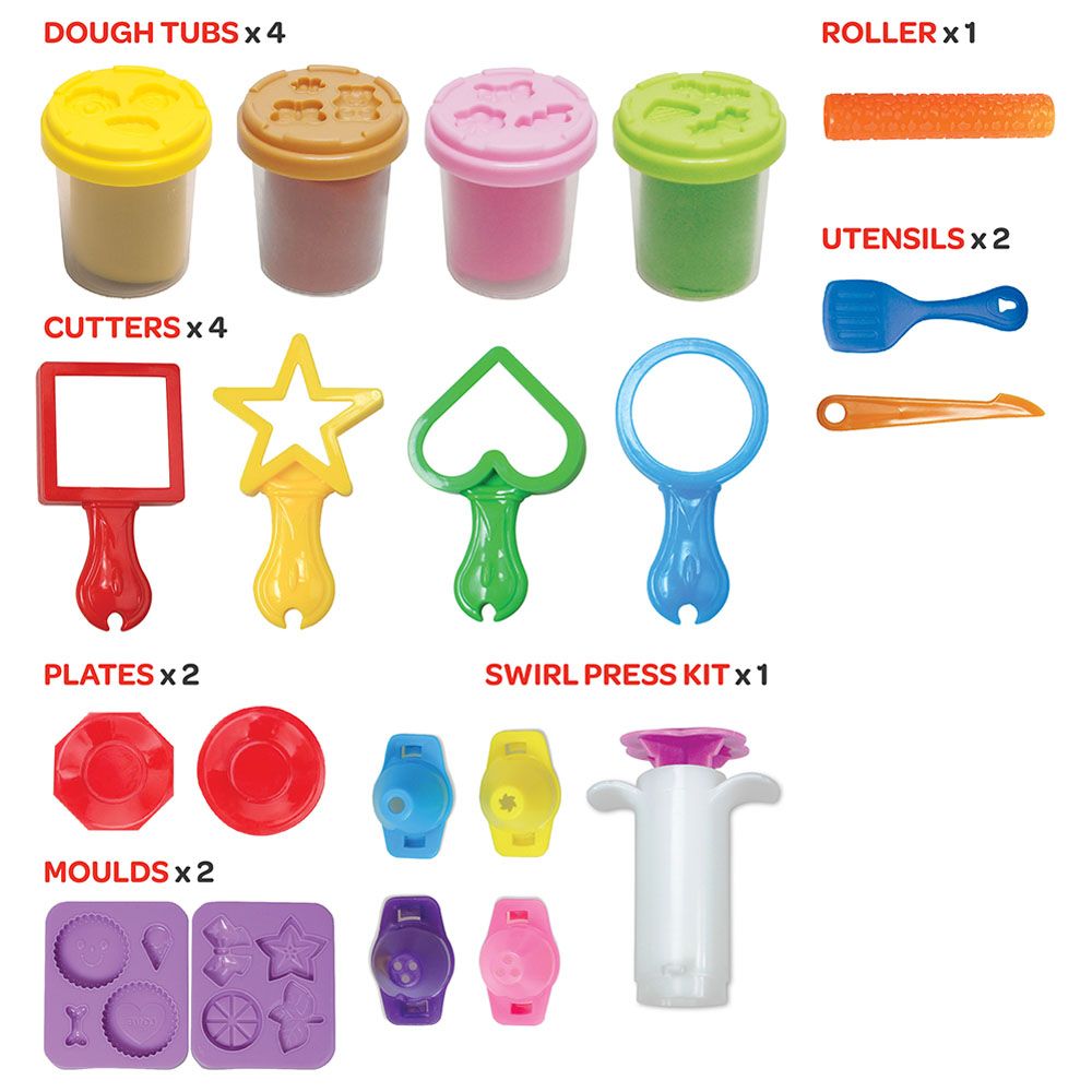 Moon - Dough Creation Cookie Shop Set - 4pcs - 56g