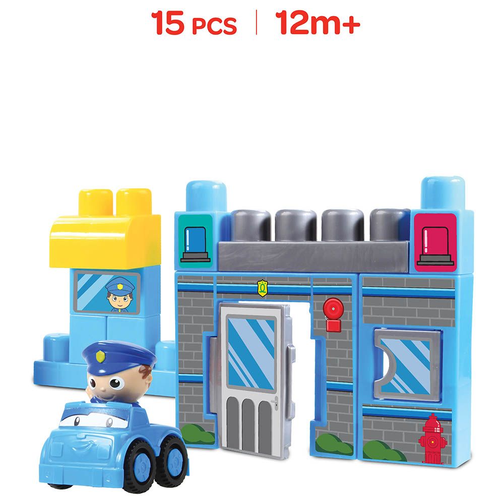 Moon - Police Patrol Building Block Toy Set - 15pcs