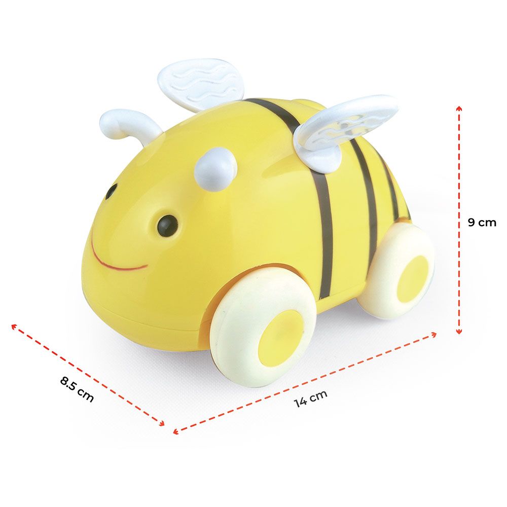 Moon - Bumble Buzz Pull Back Toy w/ Lights & Music - Bee - Yellow