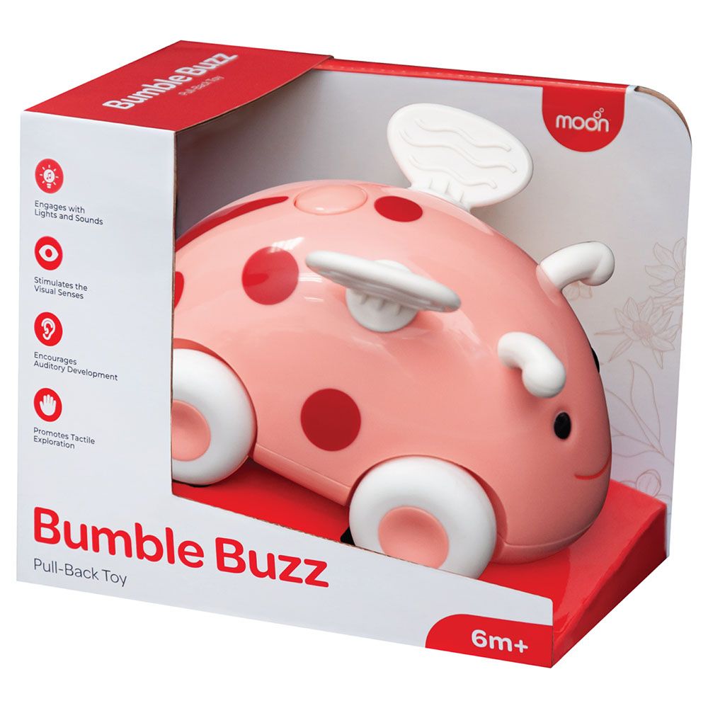 Moon - Bumble Buzz Pull Back Toy w/ Lights & Music - Ladybird