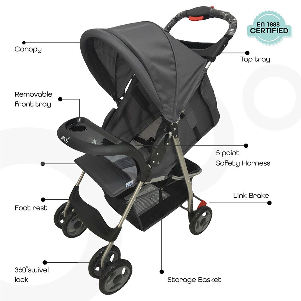 Moon - Baby Stroller - Grey