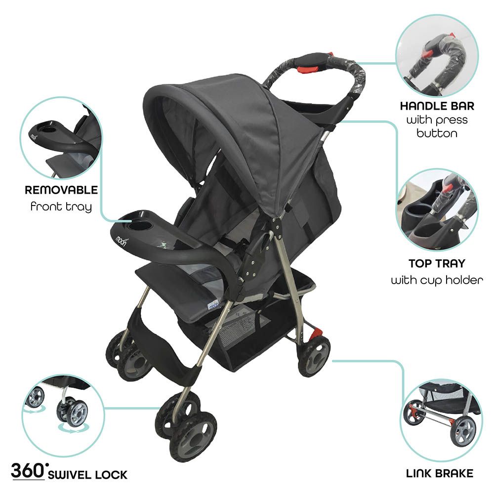 Moon - Baby Stroller - Grey