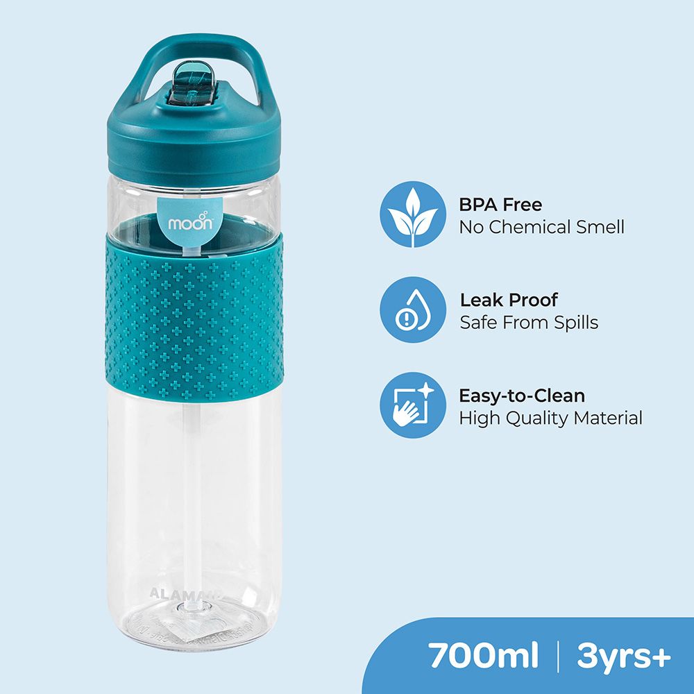 Moon - Sipper Bottle w/ Silicone Sleeve - 700ml - Blue