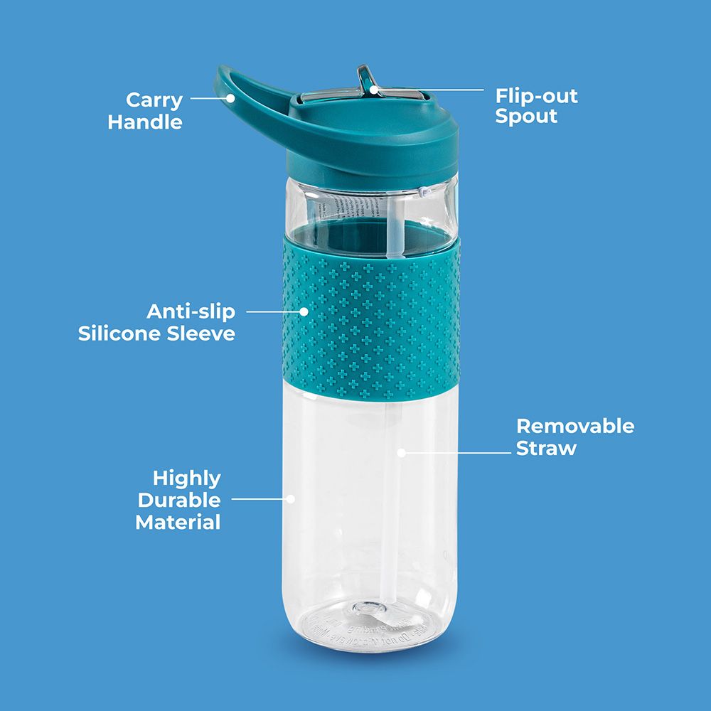 Moon - Sipper Bottle w/ Silicone Sleeve - 700ml - Blue