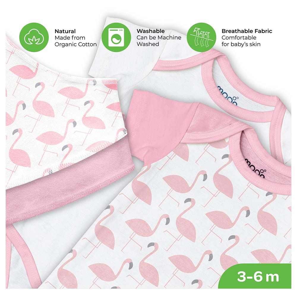 Moon - 7pc-Set - Organic Baby Gift Set - Pink