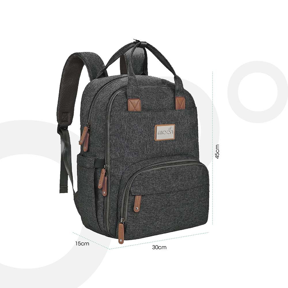 MOON - Kary Me Diaper Backpack - Travel Backpack Dark Grey