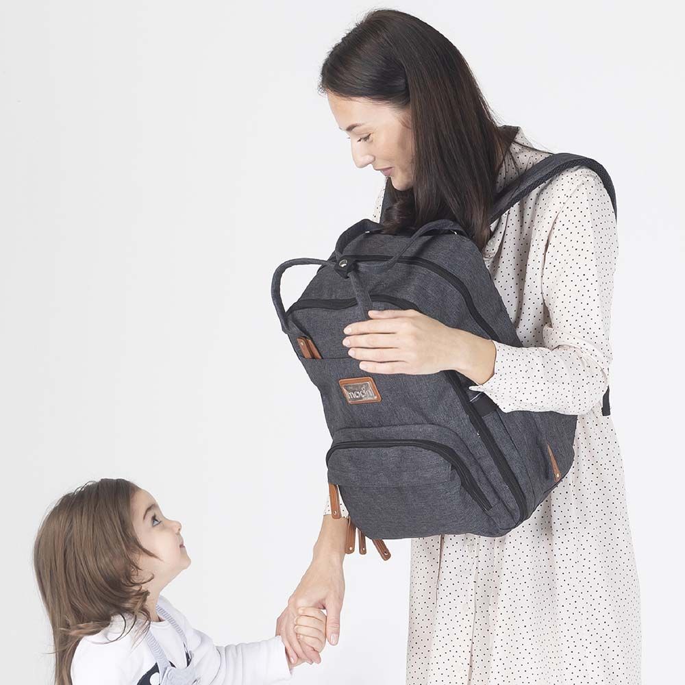 MOON - Kary Me Diaper Backpack - Travel Backpack Dark Grey