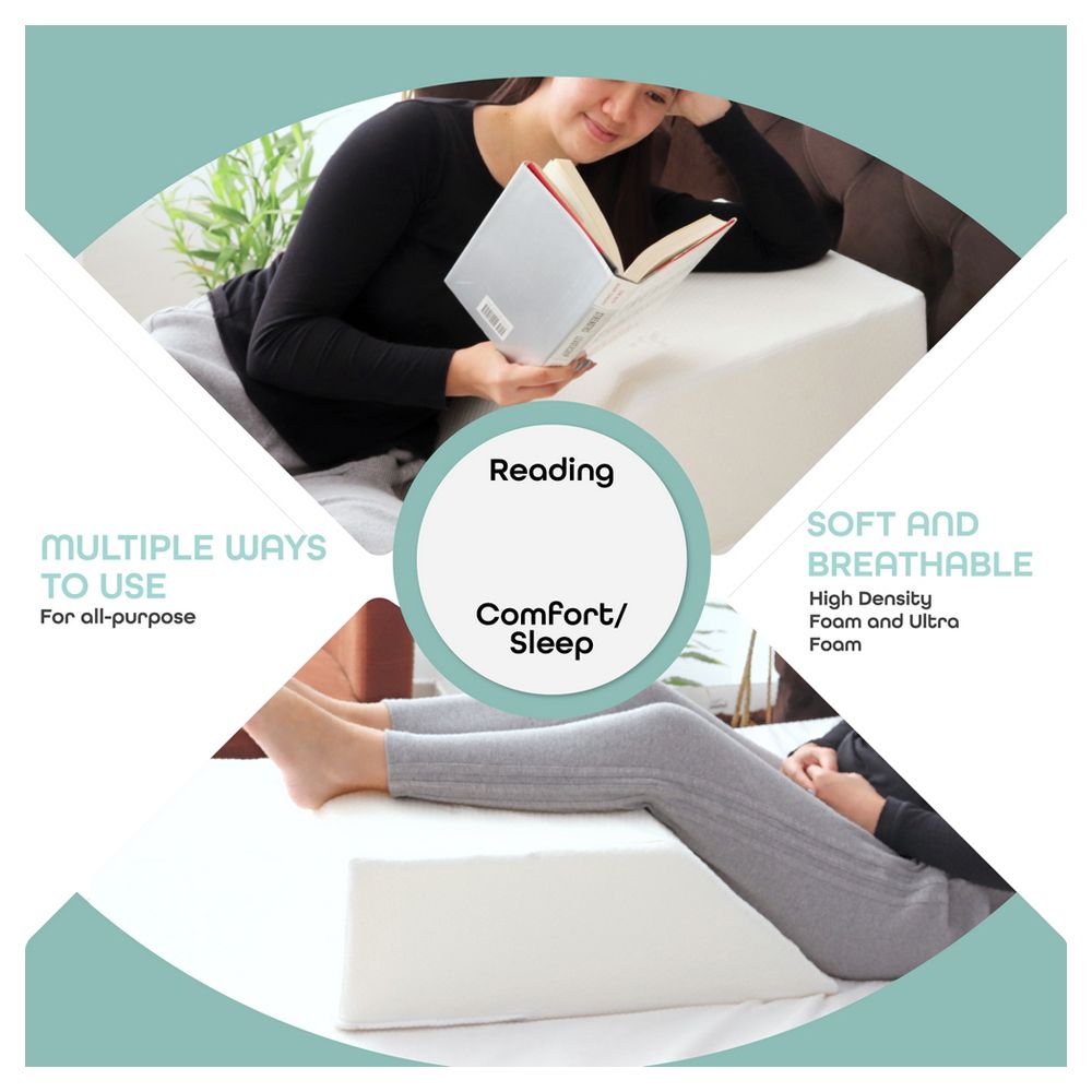 MOON - Leg Elevation Pillow, Elevating Leg Rest - White