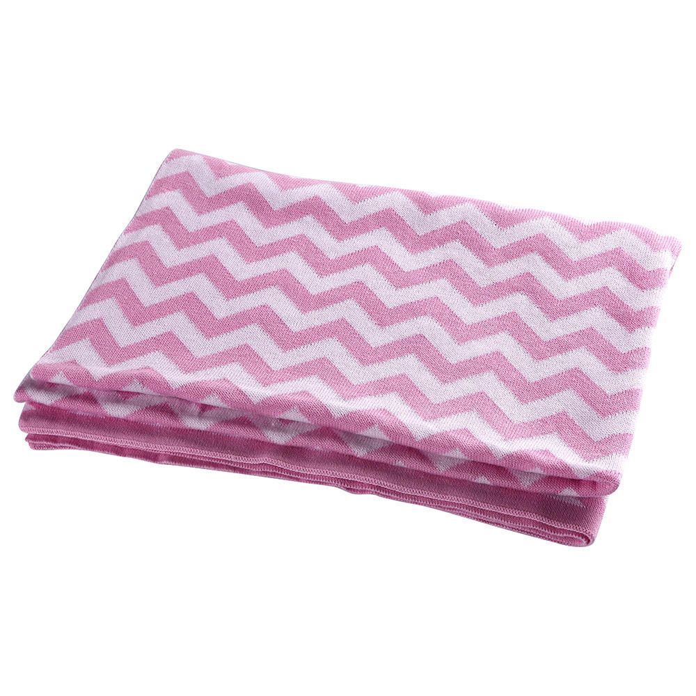 MOON - Soft Stretchy Knitted Cotton Swaddle 70x90cm - Pink