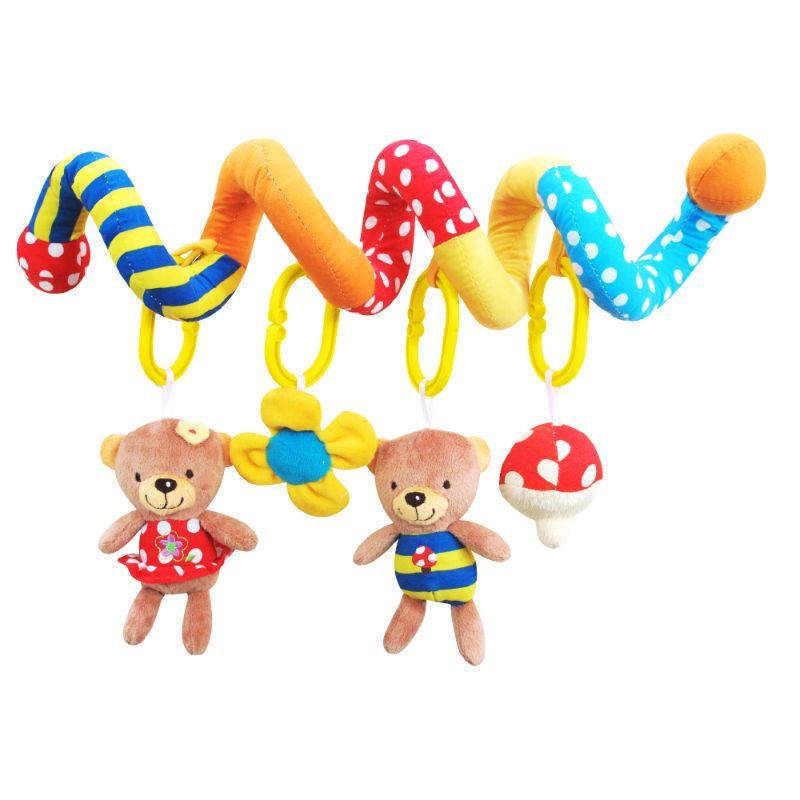 MOON - Spiral Activity Hanging Animal Toys For Stroller & Bed - Bear