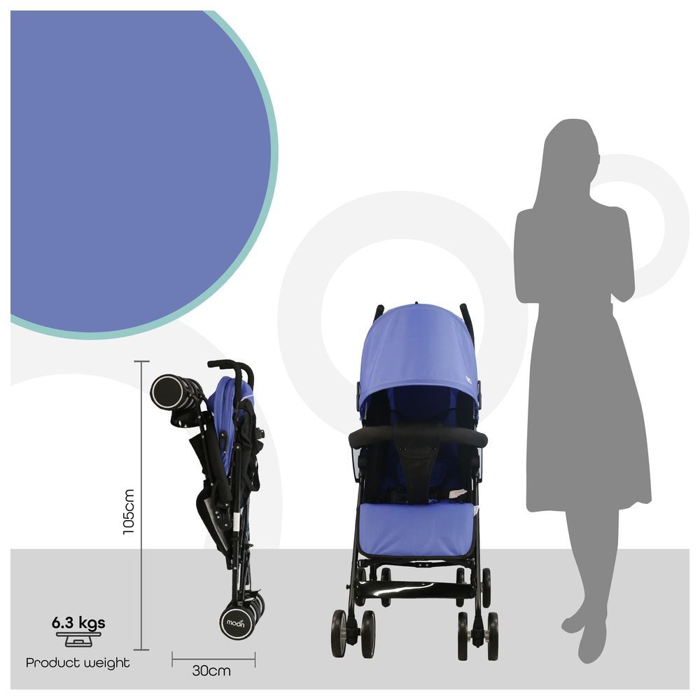 Moon - Neo Plus Travel Stroller - Cyan Blue