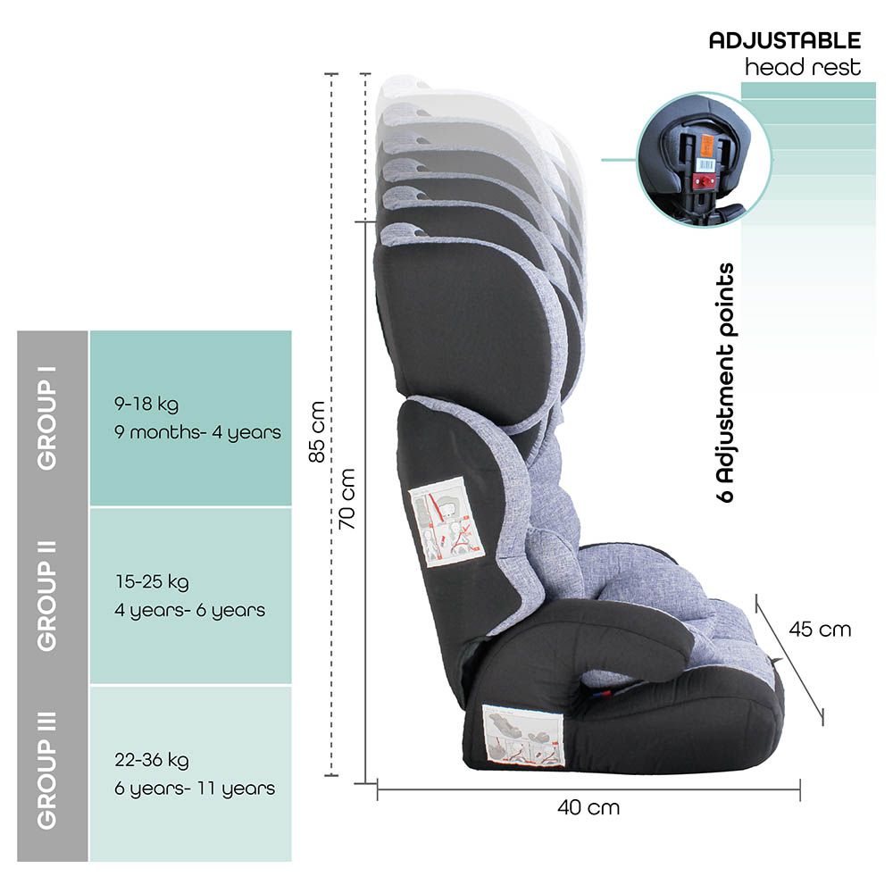 Moon - Tolo Baby/Kids Car Seat - Violet Black