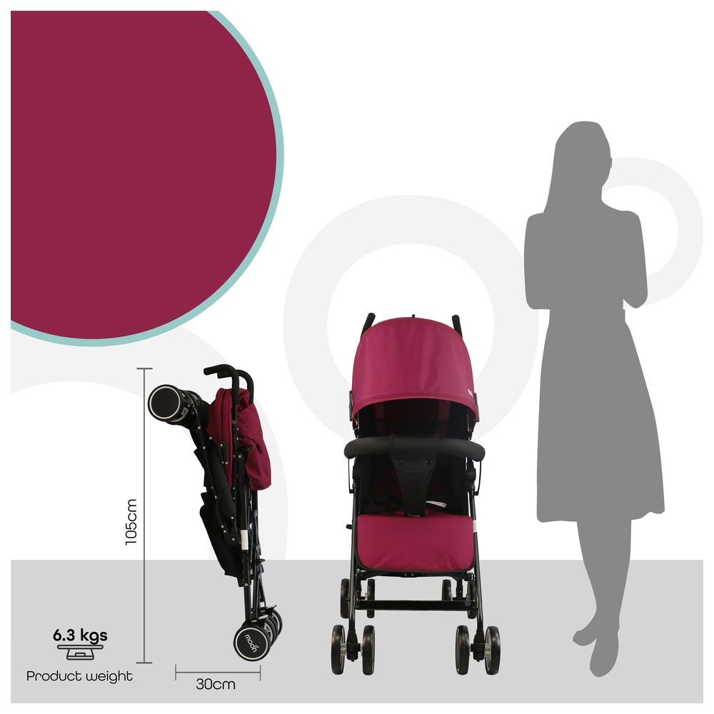 Moon - Neo Plus Travel Stroller - Dark Red