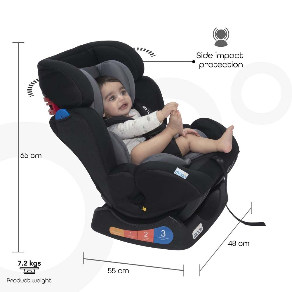 MOON - Sumo Baby/Infant Car Seat - Group 0,1 & 2 - Black